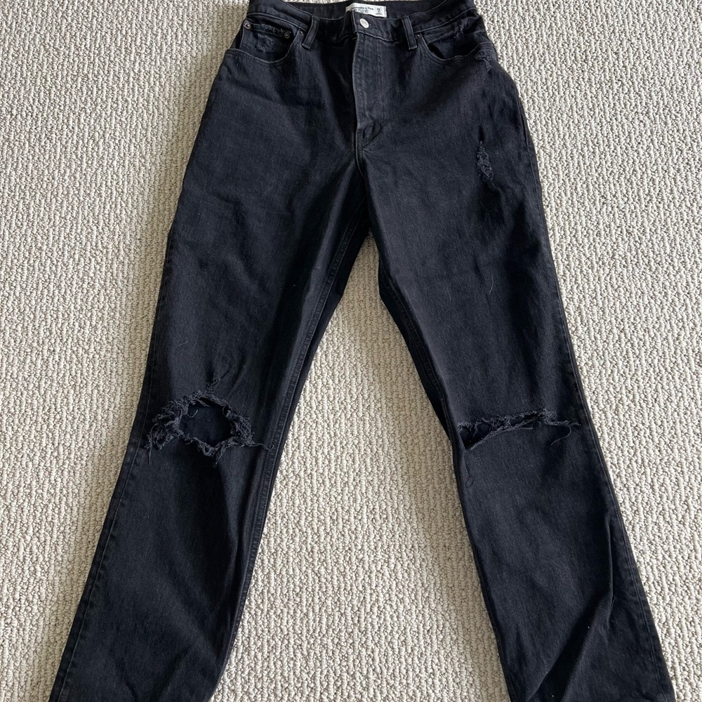 Abercombie and fitch 90’s ultra high rise black jean